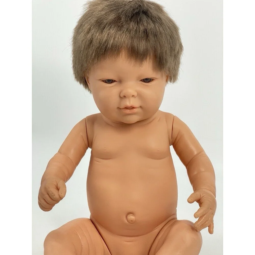 Berjusa 22” Realistic Asian Baby Doll Rooted Hair Spain Anatomically Correct VTG